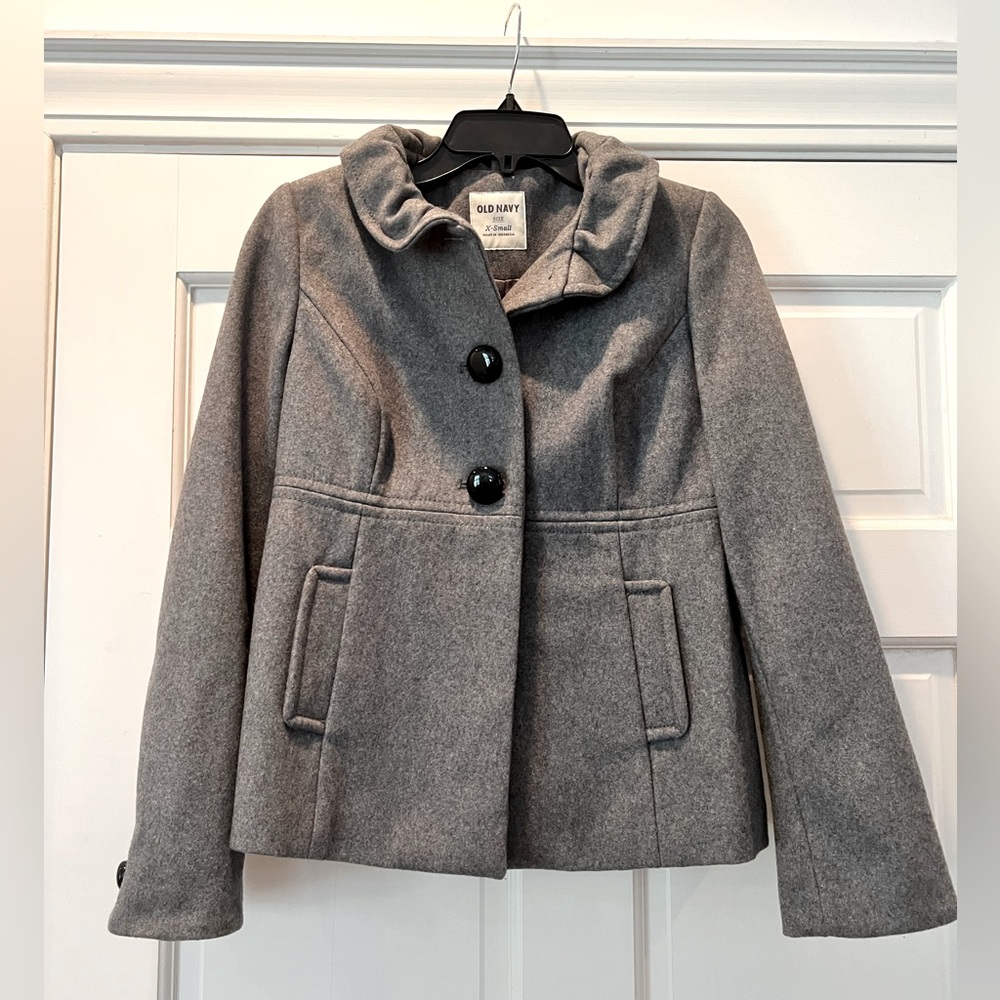 Grey pea coat